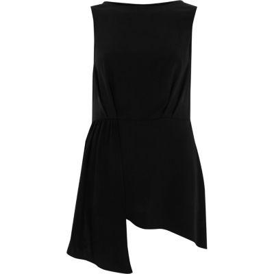 River Island Womens Asymmetric Hem Sleeveless Tunic Top
