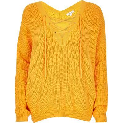 River Island Womens Lace-up Sweater