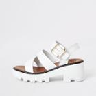 River Island Womens White Cleated Sandals