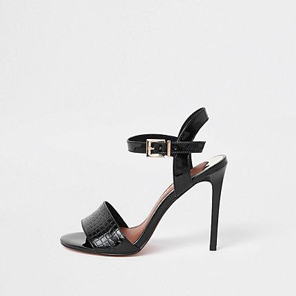 River Island Womens Two Part Wide Fit Skinny Heel Sandals