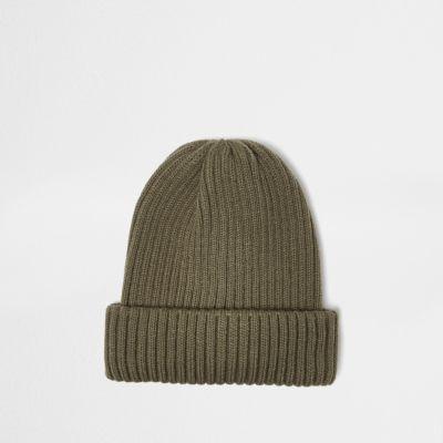 River Island Mensgreen Fisherman Beanie