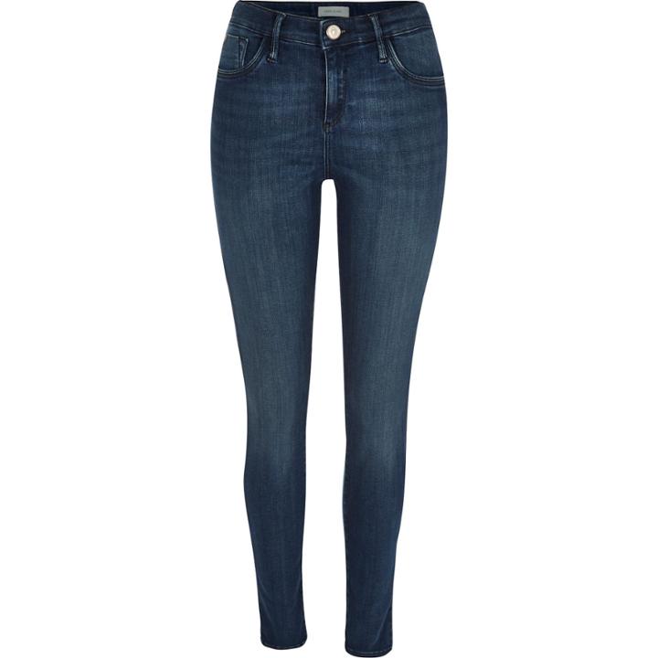 River Island Womens Dark Petrol Amelie Superskinny Jeans