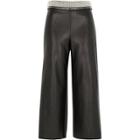 River Island Womens Faux Leather Embellished Waist Culottes