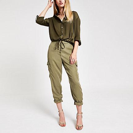 River Island Womens Drawstring Long Sleeve Shirt
