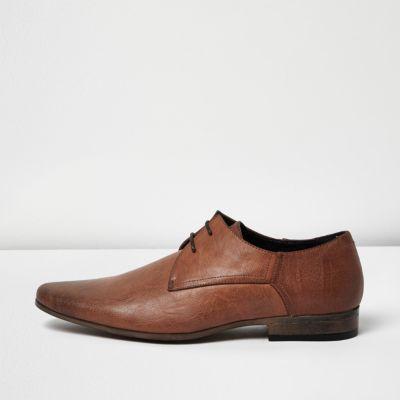 River Island Mens Embossed Heel Lace-up Shoes