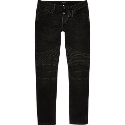 River Island Mens Biker Sid Skinny Jeans