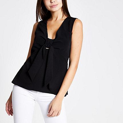 River Island Womens Bow Front Tank Top