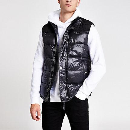 River Island Mens 'prolific' Wetlook Padded Gilet
