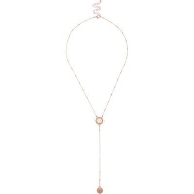 River Island Womens Rose Gold Tone Filigree Drop Pendant Necklace