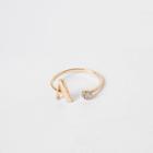 River Island Womens Gold Tone 'a' Initial Ring