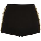 River Island Womens Knit Hot Pants With Gold Twist Detail