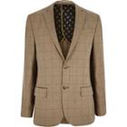 River Island Mens Check Wool-blend Tailored Fit Blazer