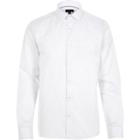 River Island Mens White Jacquard Slim Fit Shirt