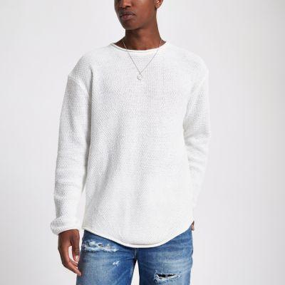 River Island Mens Knit Long Sleeve Slim Fit Sweater