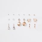 River Island Womens Gold Tone Pearl Embellished Earrings Pack