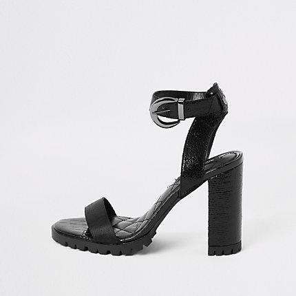 River Island Womens Cleated Sole Heeled Sandal