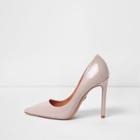 River Island Womens Wide Fit Faux Leather Pump