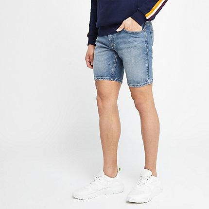 River Island Mens Dylan Slim Fit Denim Shorts