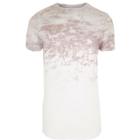 River Island Mens White Fade Print Muscle Fit T-shirt
