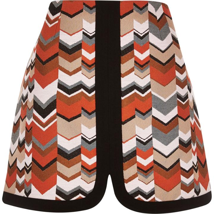 River Island Womens Zig Zag A-line Skirt