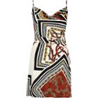 River Island Womens Petite Print Cowl Neck Belted Dress