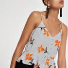 River Island Womens Floral Spot Button Front Cami Top