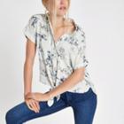 River Island Womens Oriental Print Tie Front Shirt
