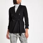 River Island Womens Tie Waist Ruched Sleeve Blazer