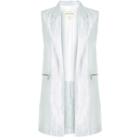 River Island Womens Silver Metallic Taffeta Sleeveless Jacket