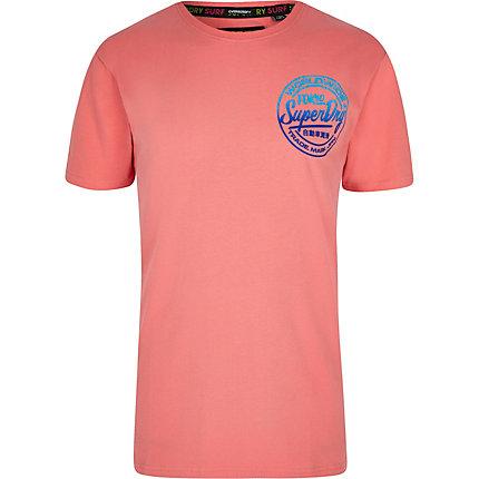 River Island Mens Superdry Logo Print Oversized T-shirt