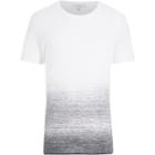 River Island Menswhite Textured Faded T-shirt