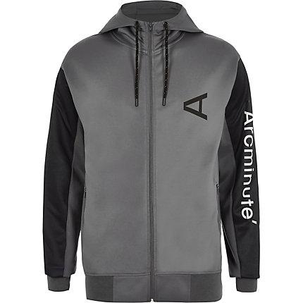 River Island Mens Arcminute Zip Hoodie