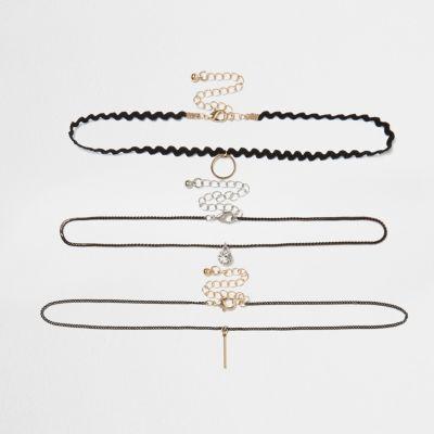 River Island Womens Zig Zag Layered Chokers