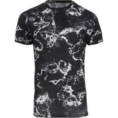 River Island Mens Marble Extreme Muscle Fit T-shirt