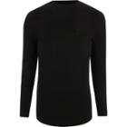River Island Mens Crew Muscle Fit Long Sleeve T-shirt
