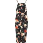 River Island Womens Floral Frill Tie Strap Cami Slip Dress