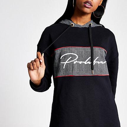 River Island Womens Check Prolific Blocked Hoodie