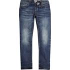 River Island Mensdark Wash Creased Dylan Slim Jeans