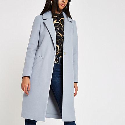 River Island Womens Single-breasted Longline Coat