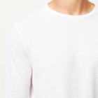 River Island Menswhite Grid Textured Long Sleeve Top