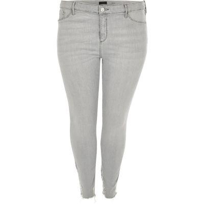 River Island Womens Plus Wash Molly Jeggings