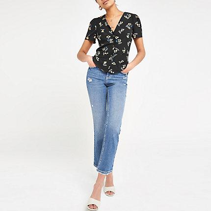 River Island Womens Floral Tea Top
