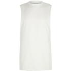River Island Mens White Dropped Armholesk Top
