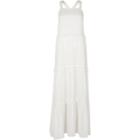 River Island Womens White Tiered Broderie Maxi Dress