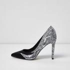 River Island Womens Sequin And Glitter Pumps