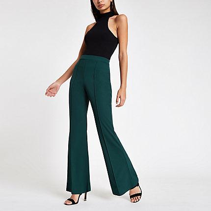 River Island Womens Flared Leg Jersey Trousers
