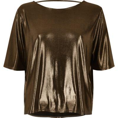 River Island Womens Boxy Strap Back T-shirt