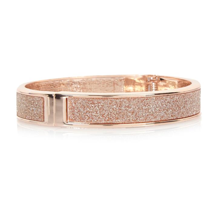 River Island Womens Rose Gold Tone Glitter Cuff