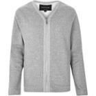 River Island Mensgrey Zip-up Sweater Style Cardigan