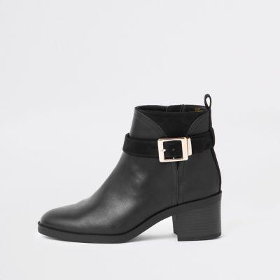 River Island Womens Buckle Detail Ankle Boots